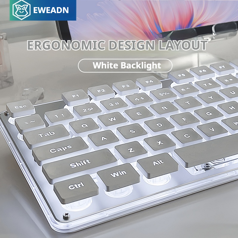 Gaming Keyboard Bluetooth - EWEADN V3 wireless Silent Office keyboard