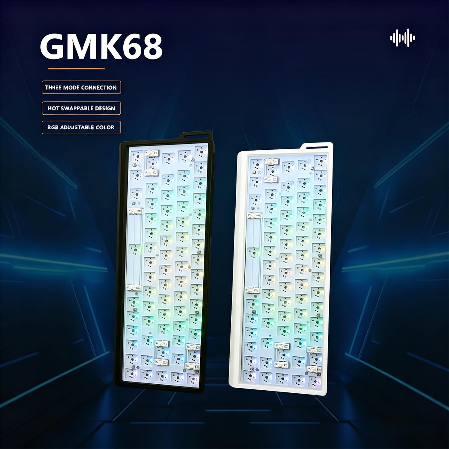 Gaming Keyboard Bluetooth - GMK68 Machanical Keyboard KIT Bluetooth 5.0/2.4G
