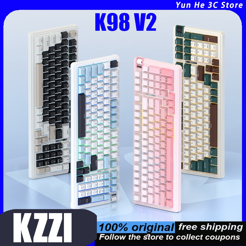 Gaming Keyboard Type C - KZZI K98 V2 Mechanical Keyboard Three-Mode