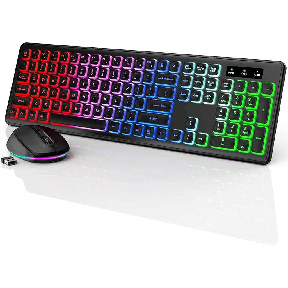 Gaming Keyboard And Mouse Set - Wireless Keyboard and Mouse Combo Backlit