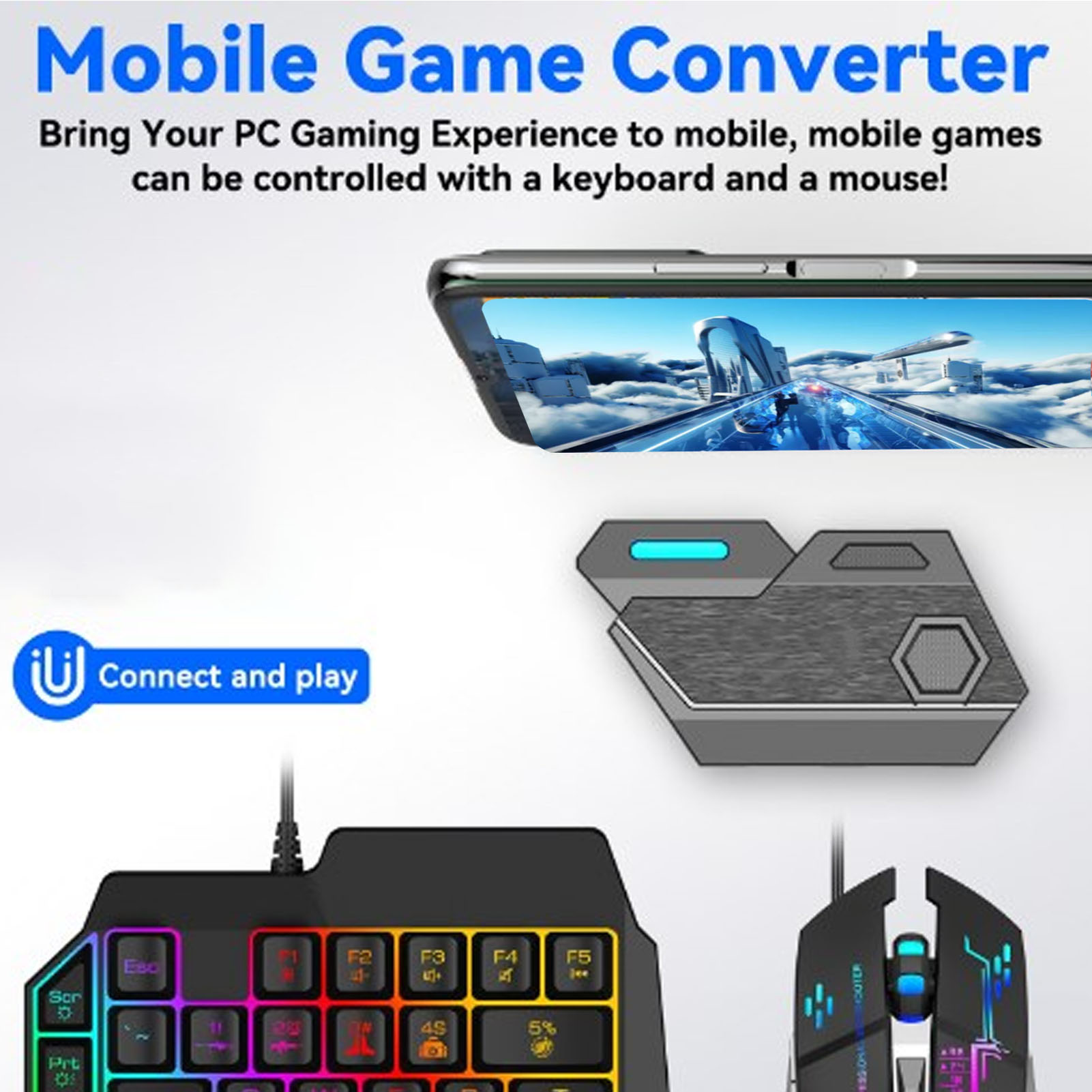Gaming Keyboard Bluetooth - Mobile Game Combo Pack Bluetooth Connection