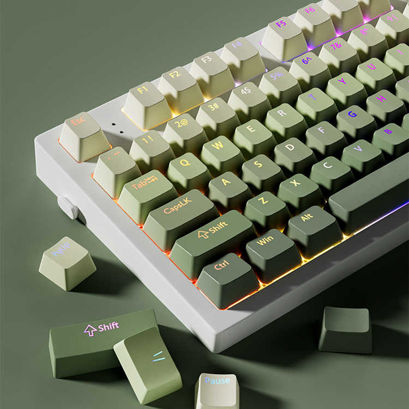 Gaming Keyboard No Rgb - Green Grape Top-lit RGB Backlit Keycaps