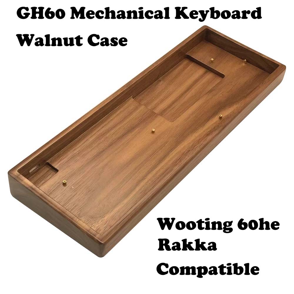 Hot Swap Pcb - Walnut & Beech Wood 60% Keyboard