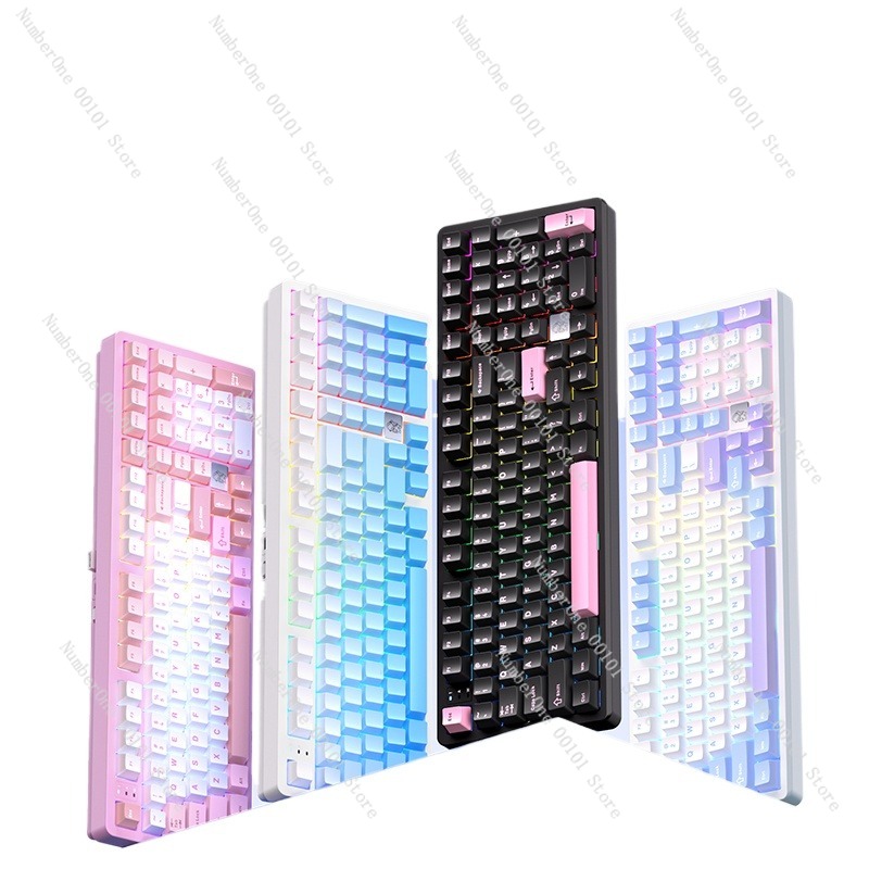 Gaming Keyboard Bluetooth - Aluminum Alloy Mechanical Keyboard,Wireless Three-Mode Bluetooth
