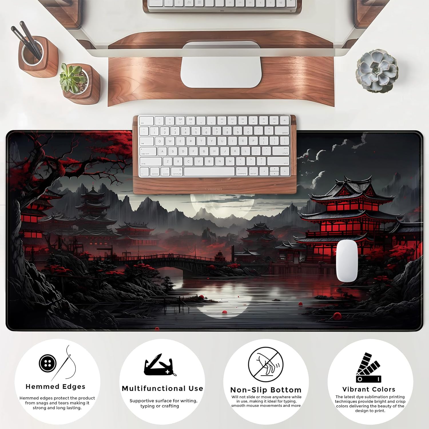Japanese Desk Mat Riverside Fu - Gaming Keyboard Mouse 评论和价格