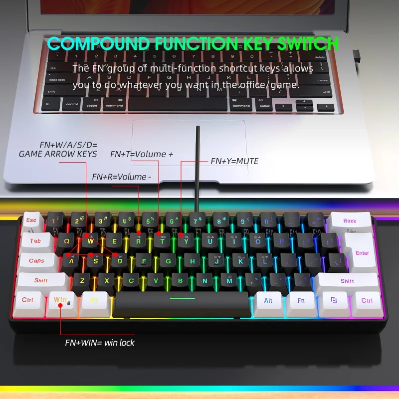 Keyboard and Mouse 60% Compute - Gaming Keyboard Extension 评论和价格
