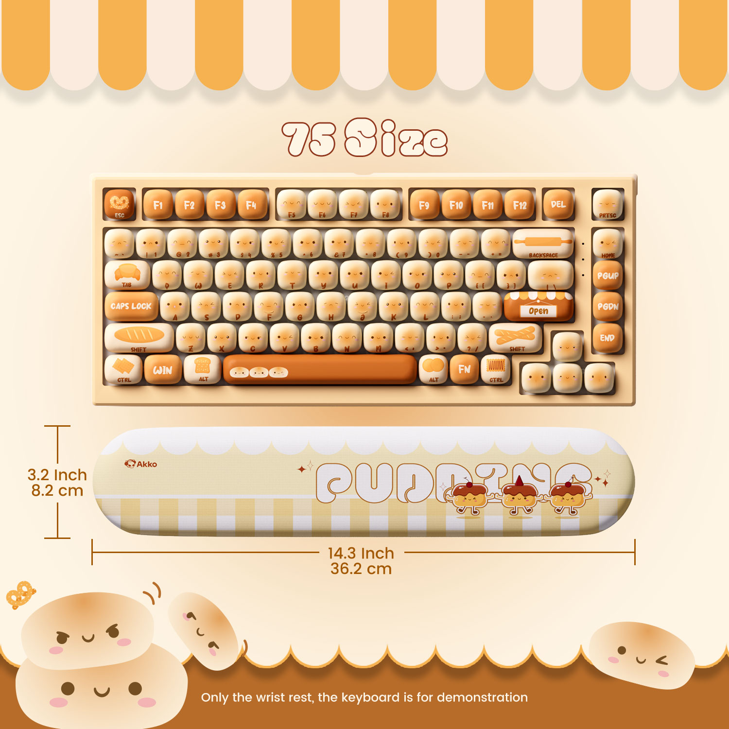Akko Pudding Buns Keyboard Wri - Gaming Keyboard Ergonomics 评论和价格