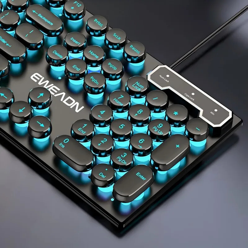 Retro Punk Mechanical Feel Key - Gaming Keyboard No Rgb 评论和价格