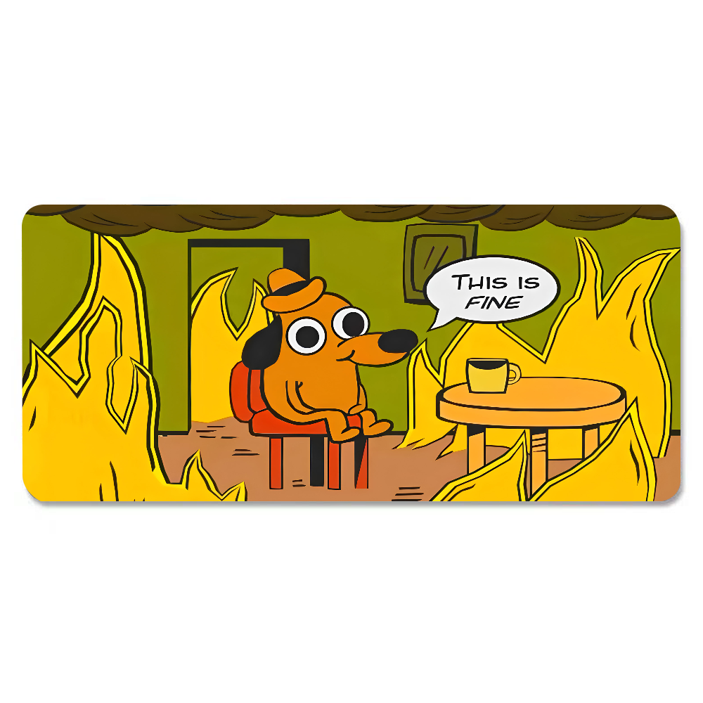 This Is Fine Dog Dachshund Mou - Gaming Keyboard Mouse 评论和价格