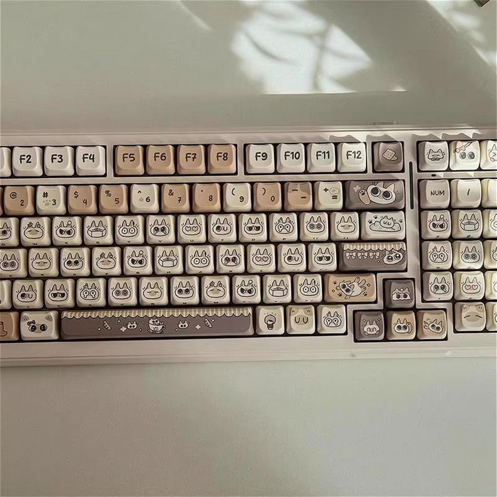 Cute Cat Keycap MAO Profile PB - Gaming Keyboard Tkl 评论和价格