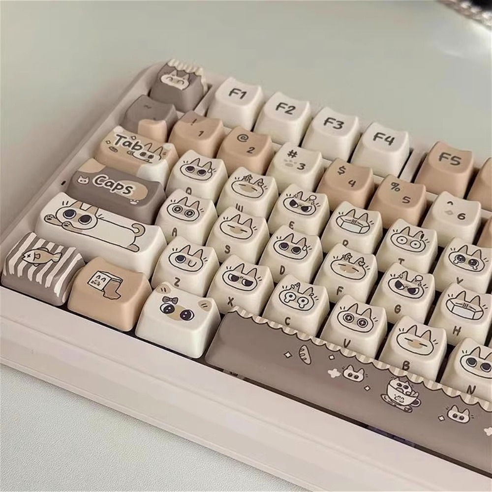 Cute Cat Keycap MAO Profile PB - Gaming Keyboard Tkl 评论和价格