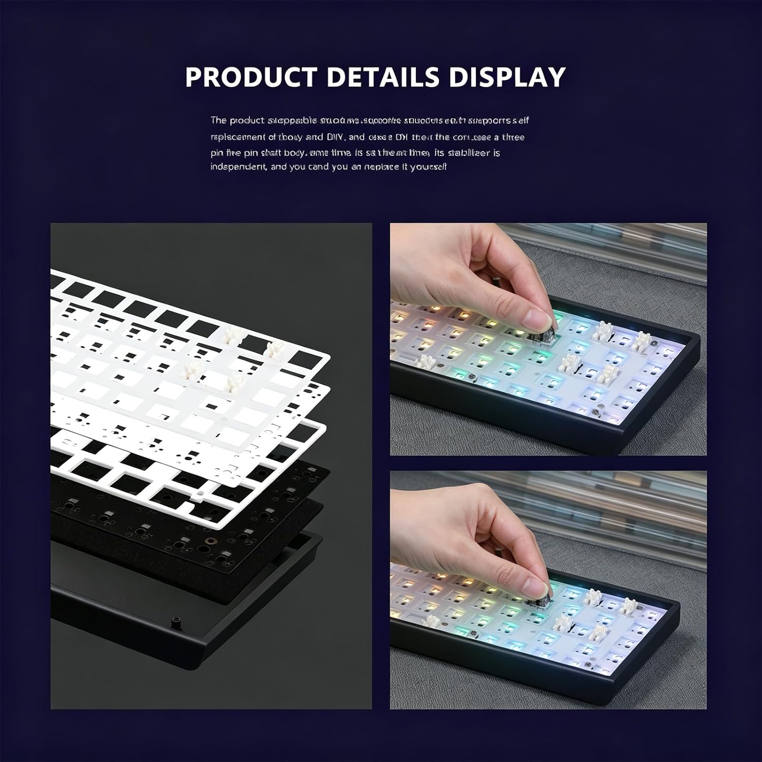 GMK68 Machanical Keyboard KIT  - Gaming Keyboard Bluetooth 评论和价格