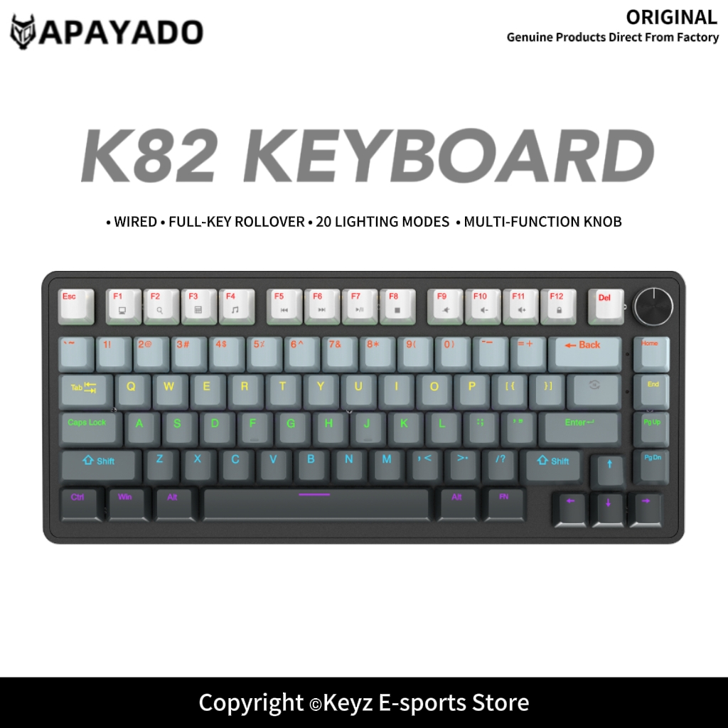 75% K82 Wired Mechanical Keybo - Gaming Keyboard Hot Swappable 评论和价格