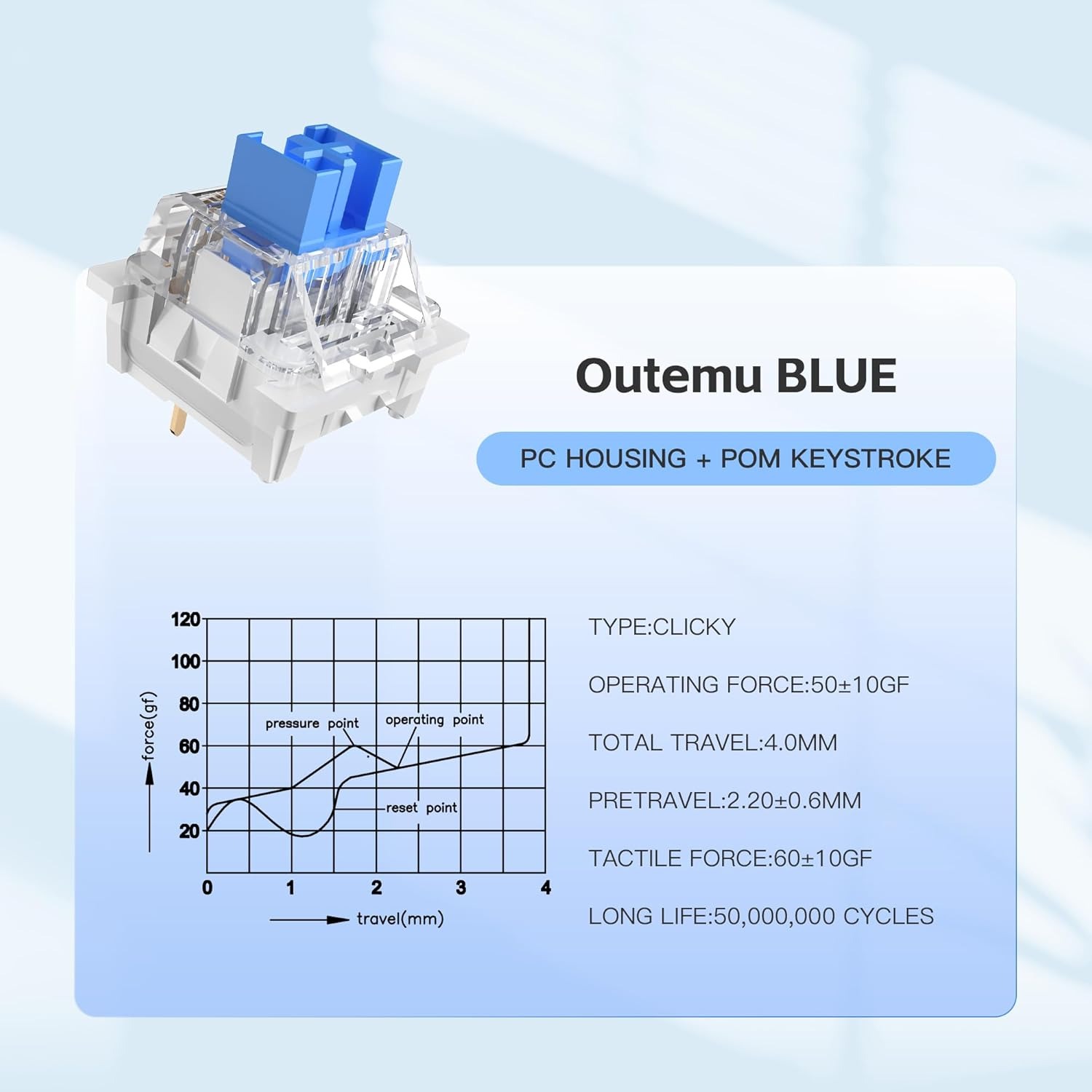100 Practical Blue Switches, H - Keyboard Gaming Blue Switch 评论和价格