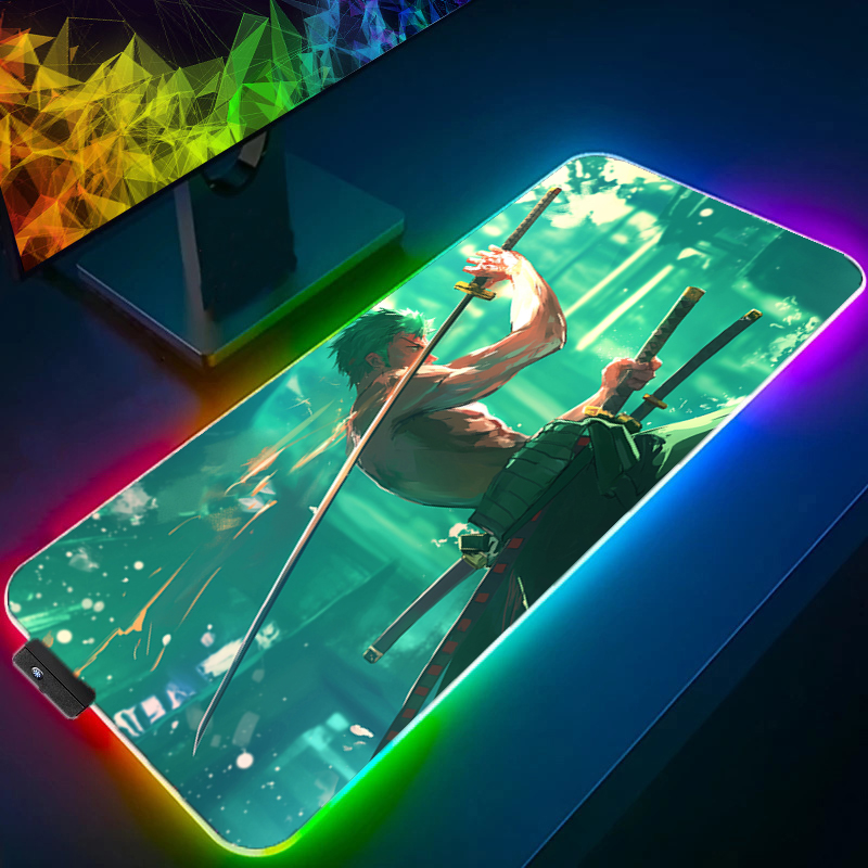 ONE PIECE Zoro Mouse Pad RGB G - Gaming Keyboard No Rgb 评论和价格