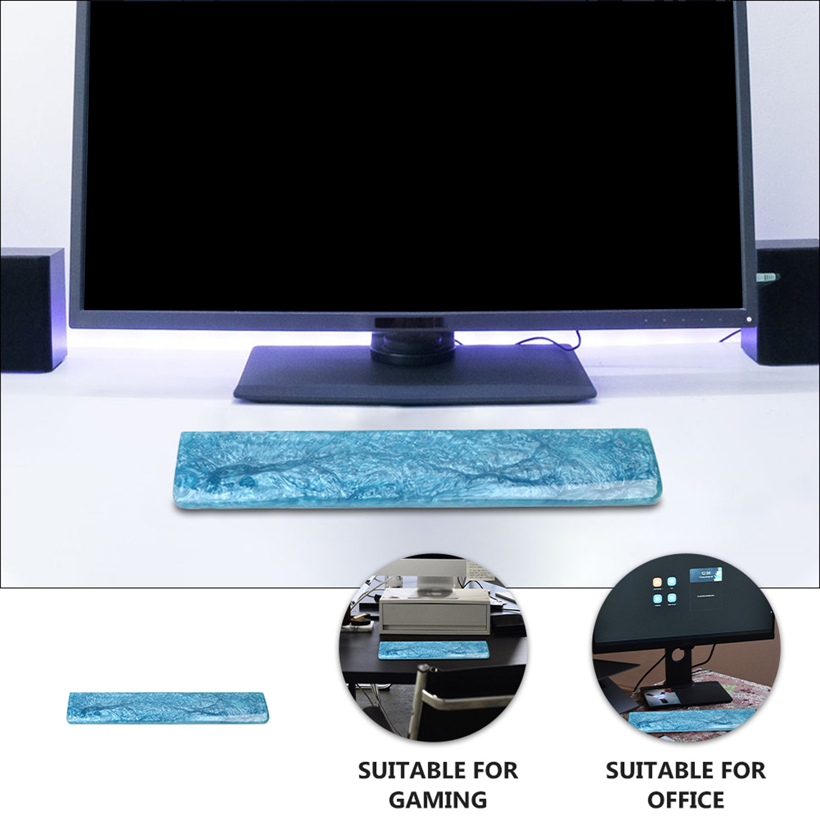 Blue Epoxy Resin Keyboard Wris - Keyboard Gaming Blue Switch 评论和价格