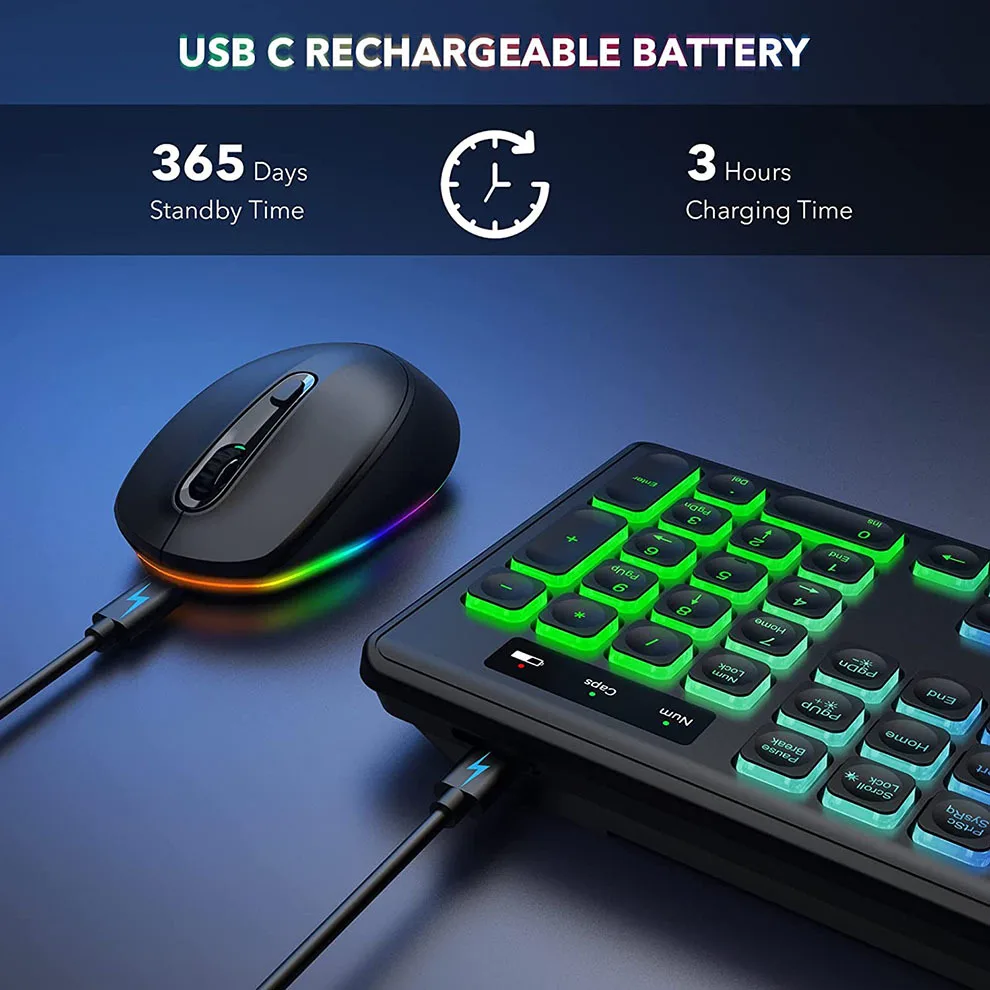 Wireless Keyboard and Mouse Co - Gaming Keyboard And Mouse Set 评论和价格