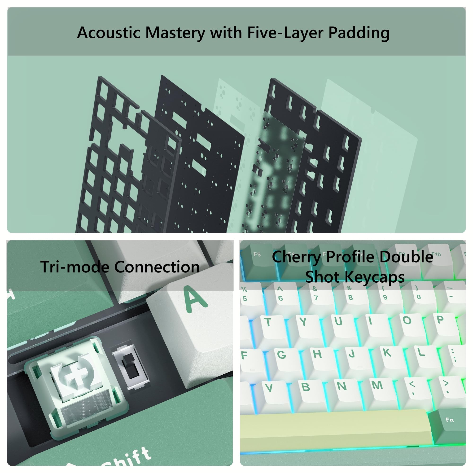WOMIER SK75 Wireless Aluminum  - Gaming Keyboard Hot Swappable 评论和价格