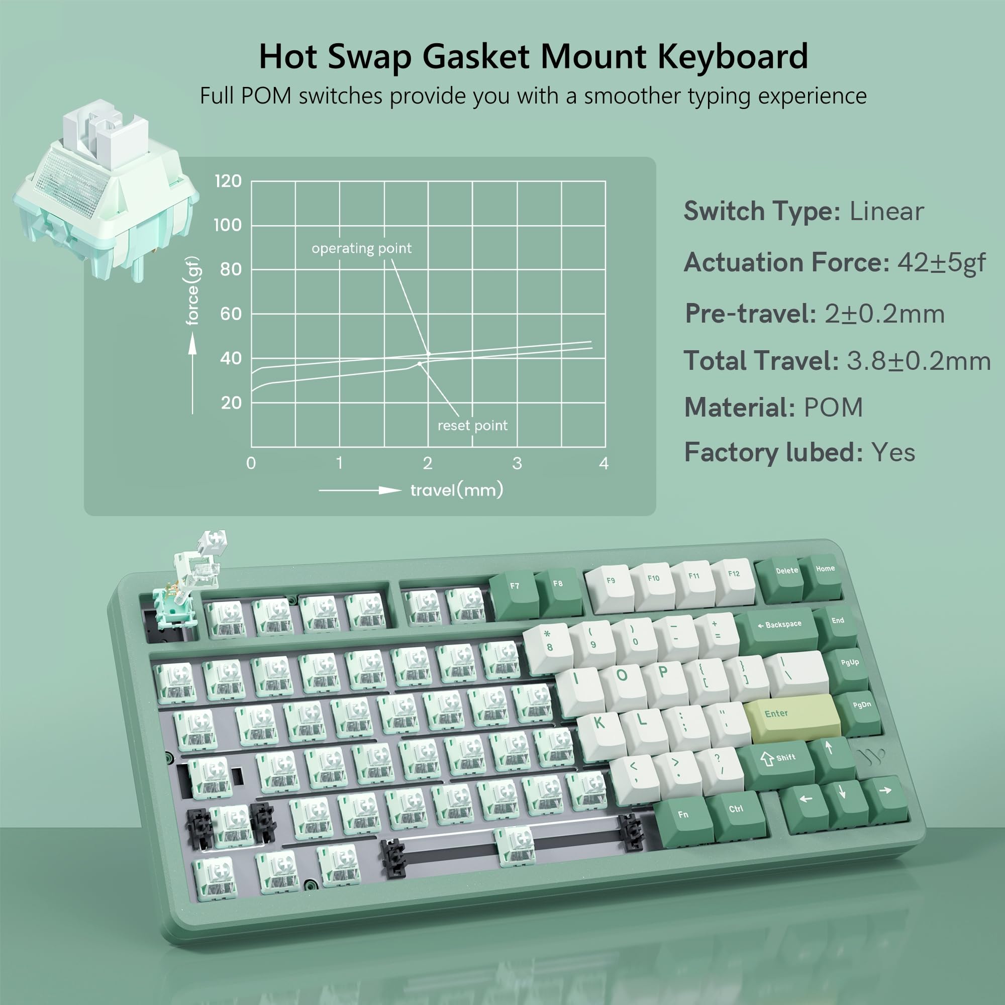 WOMIER SK75 Wireless Aluminum  - Gaming Keyboard Hot Swappable 评论和价格