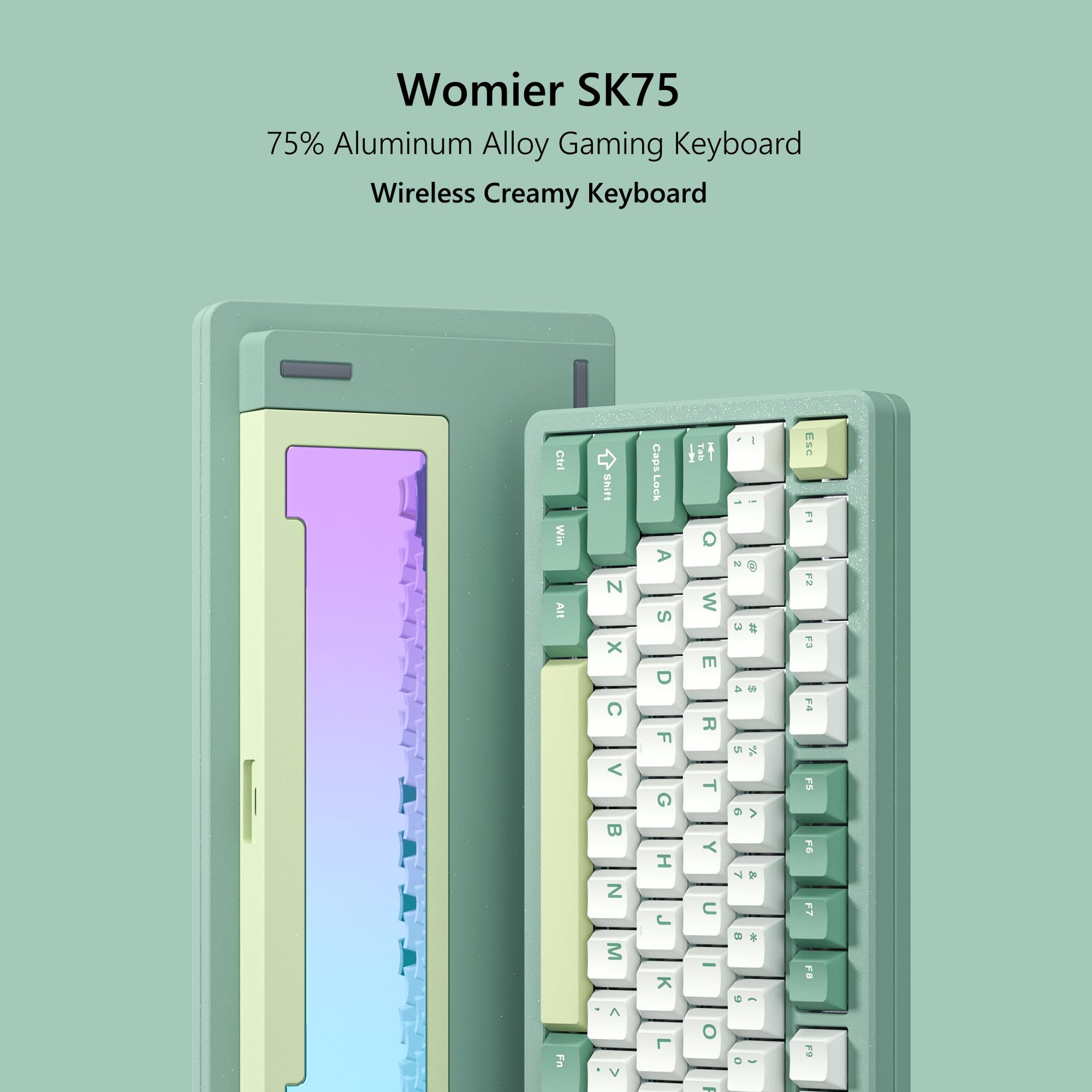 WOMIER SK75 Wireless Aluminum  - Gaming Keyboard Hot Swappable 评论和价格