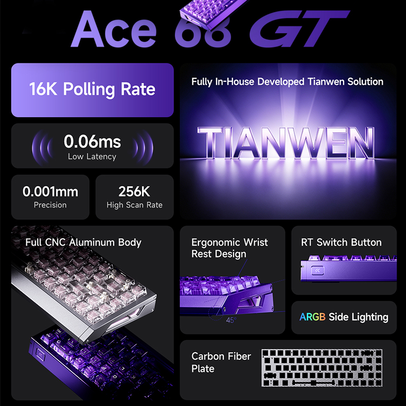 MCHOSE Ace 68 GT Aluminum Allo - Aluminum Case 65 评论和价格