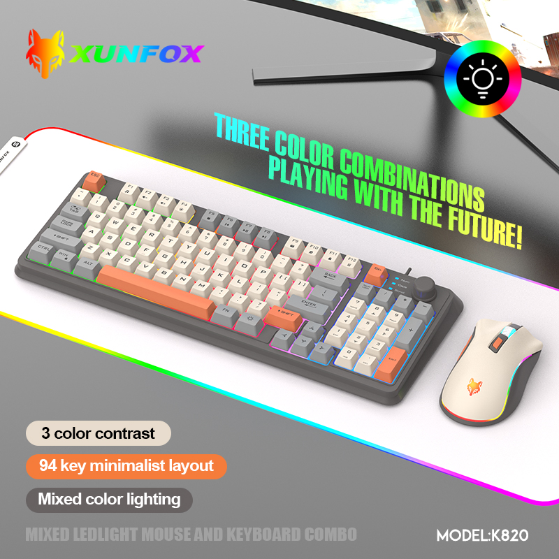 K820 USB Wired Game Keyboard M - Gaming Keyboard And Mouse Set 评论和价格