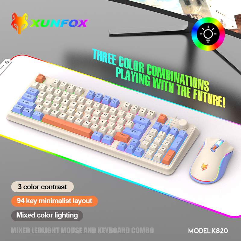 K820 USB Wired Game Keyboard M - Gaming Keyboard And Mouse Set 评论和价格