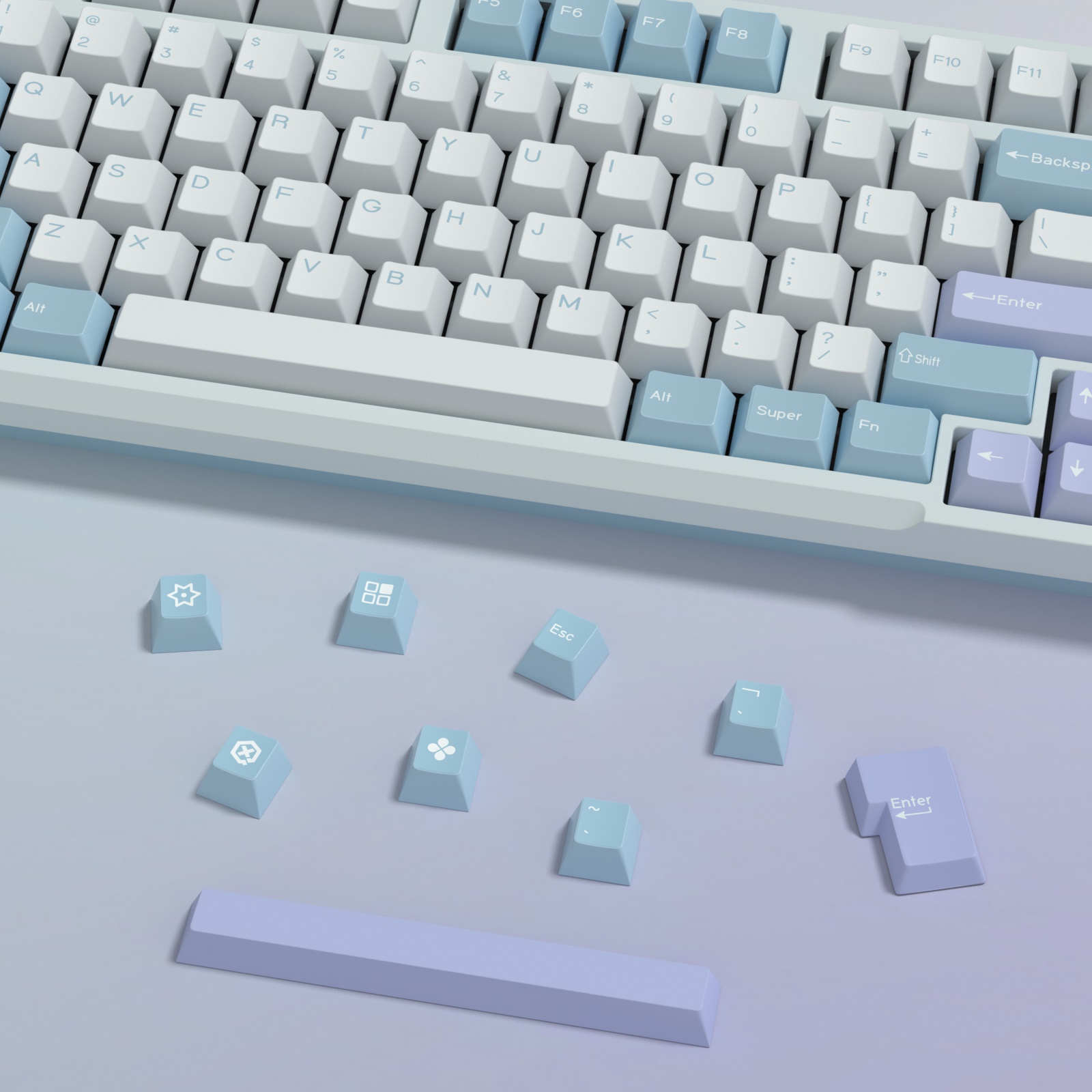 KBDiy GMK Illusion Keycap Cher - Gaming Keyboard Extension 评论和价格