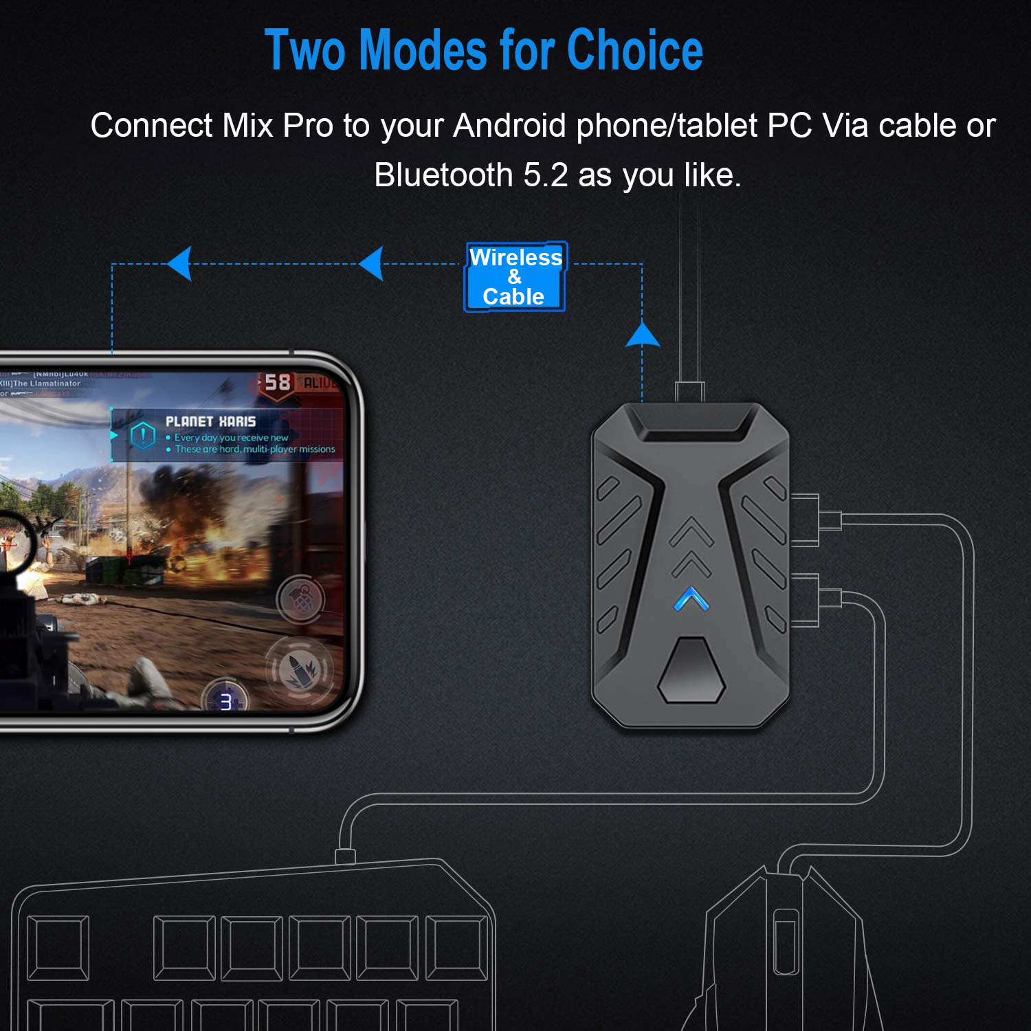 Mobile Games Converter Gaming  - Gaming Keyboard Bluetooth 评论和价格