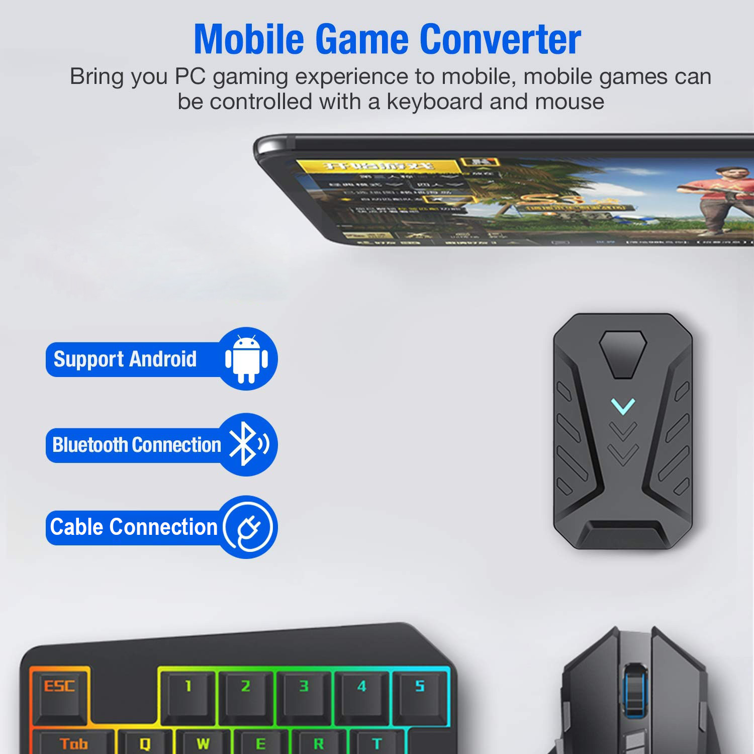 Mobile Games Converter Gaming  - Gaming Keyboard Bluetooth 评论和价格