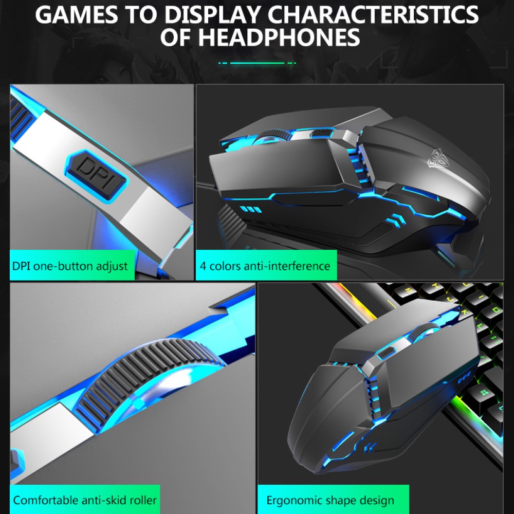 AULA Wired Gaming Keyboard and - Gaming Keyboard And Mouse Set 评论和价格