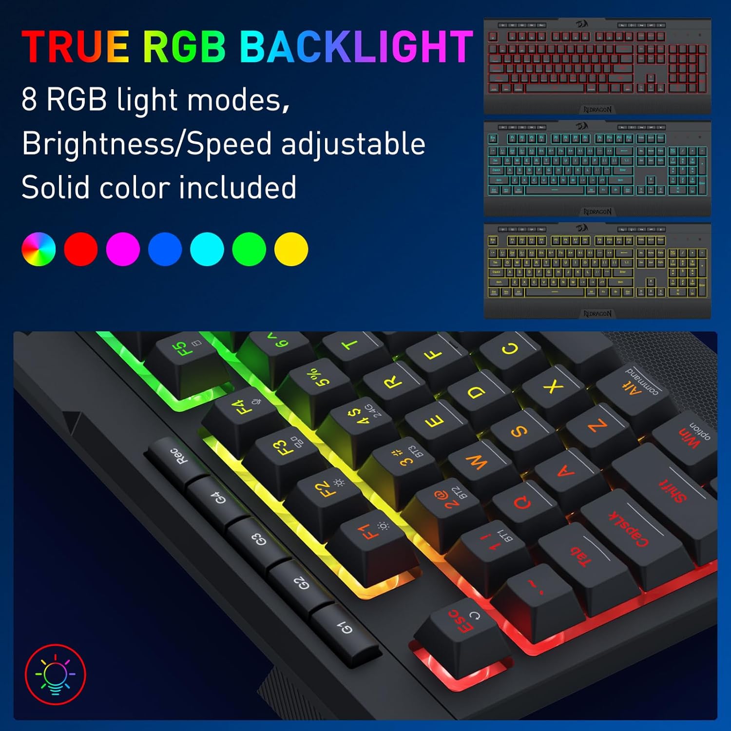Redragon S151 PRO 3-Mode Wilre - Gaming Keyboard Extension 评论和价格