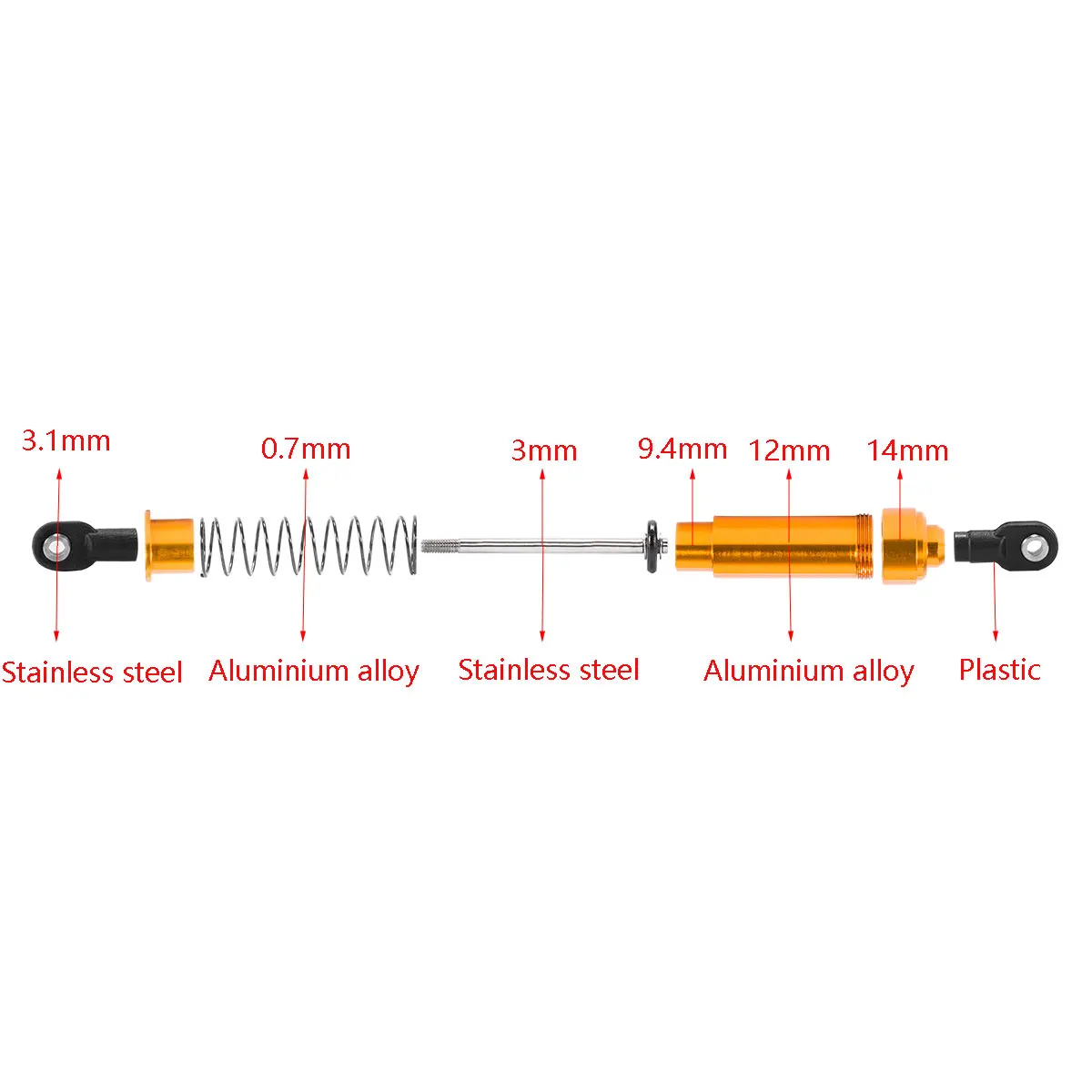 Aluminum Big Bore Shocks 75/85 - Stabilizer Screw In 评论和价格